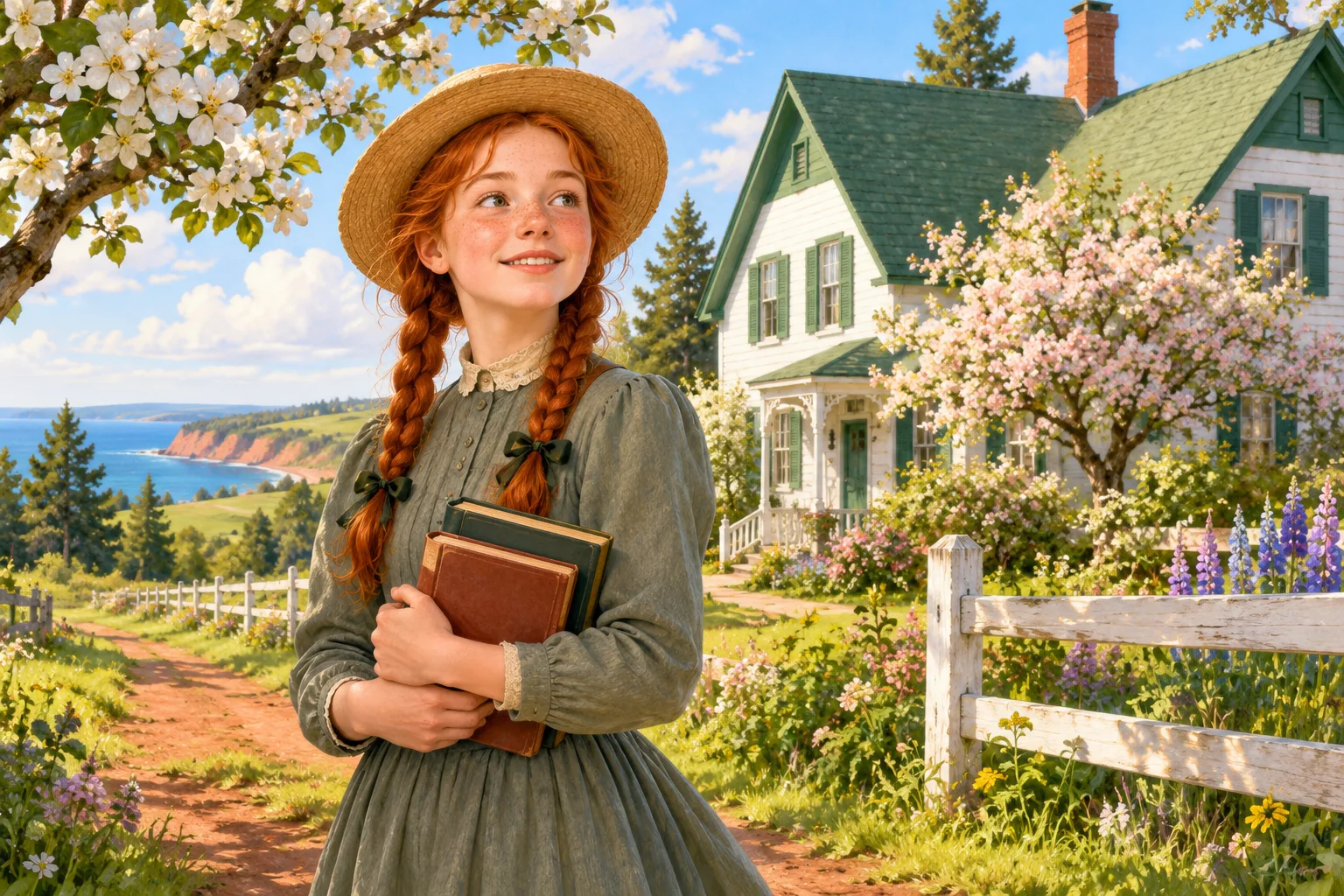 Storybook illustration for Anne of Green Gables