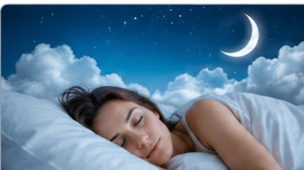 A person sleeping peacefully