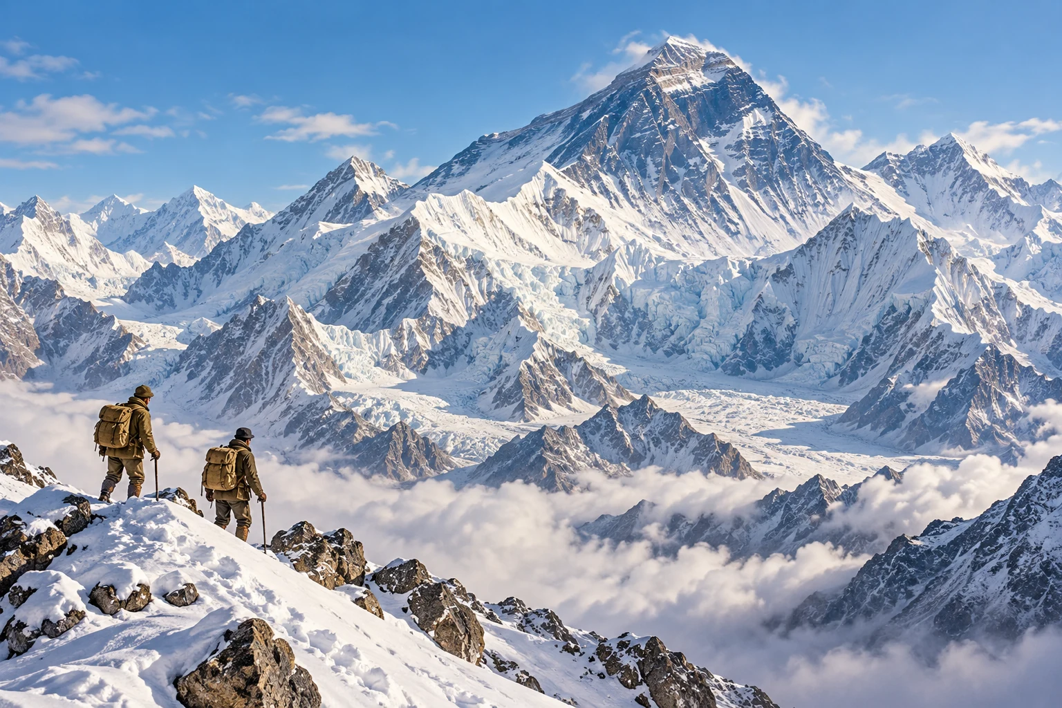 AI illustration inspired by Mount Everest: The Highest Mountain