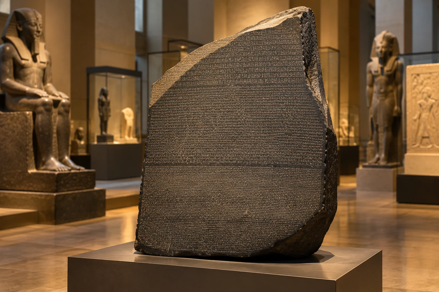 AI illustration inspired by The Rosetta Stone: Unlocking Ancient Egypt