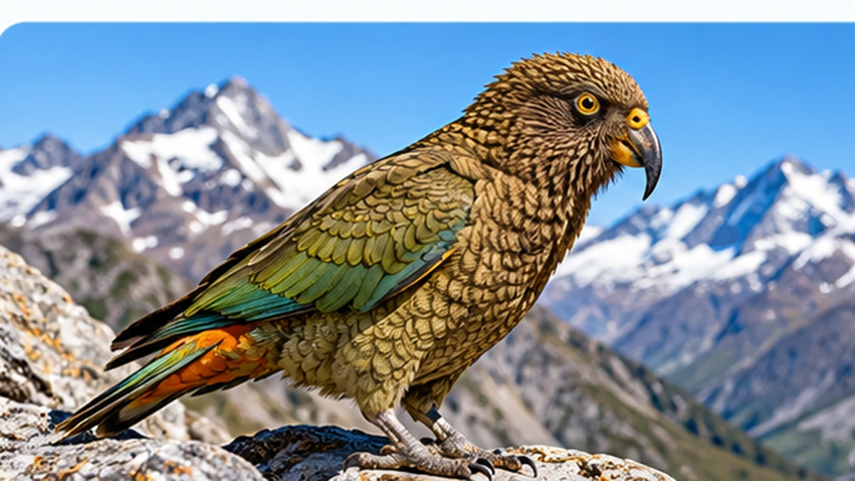 A kea in the mountains