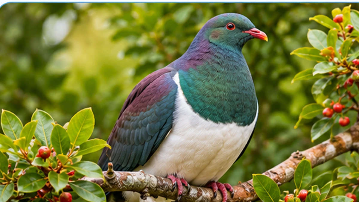 A kererū in a native tree